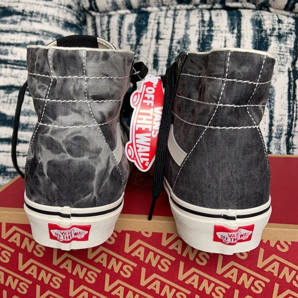 Vans Sk8-Hi Tapered Denim Destroy Black Marshmallow WMNS - Picture 14 of 16